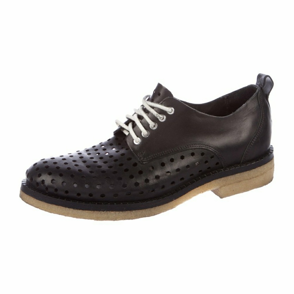 Rag & Bone Milo Crepe Honeycomb Perforated Oxfords - Picture 1 of 8